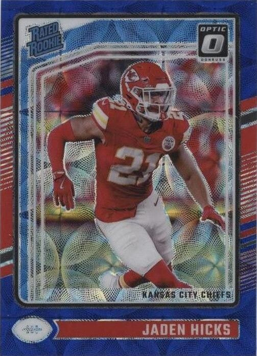 2024 Panini Donruss Optic - Rated Rookie Jaden Hicks #237 Blue Scope Prizm (RC)